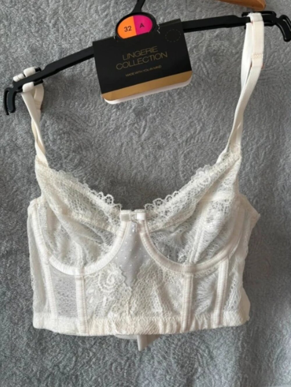 White lace bra